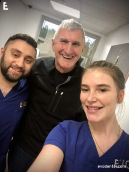 Staff take selfie with patient