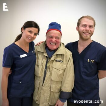 Staff take selfie with patient