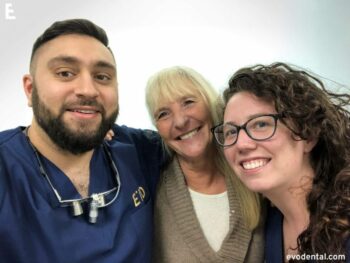 Evo dental selfie with patient