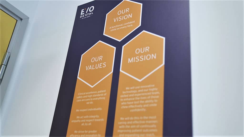 Evo Dental mission - Our vision, Our values, Our mission